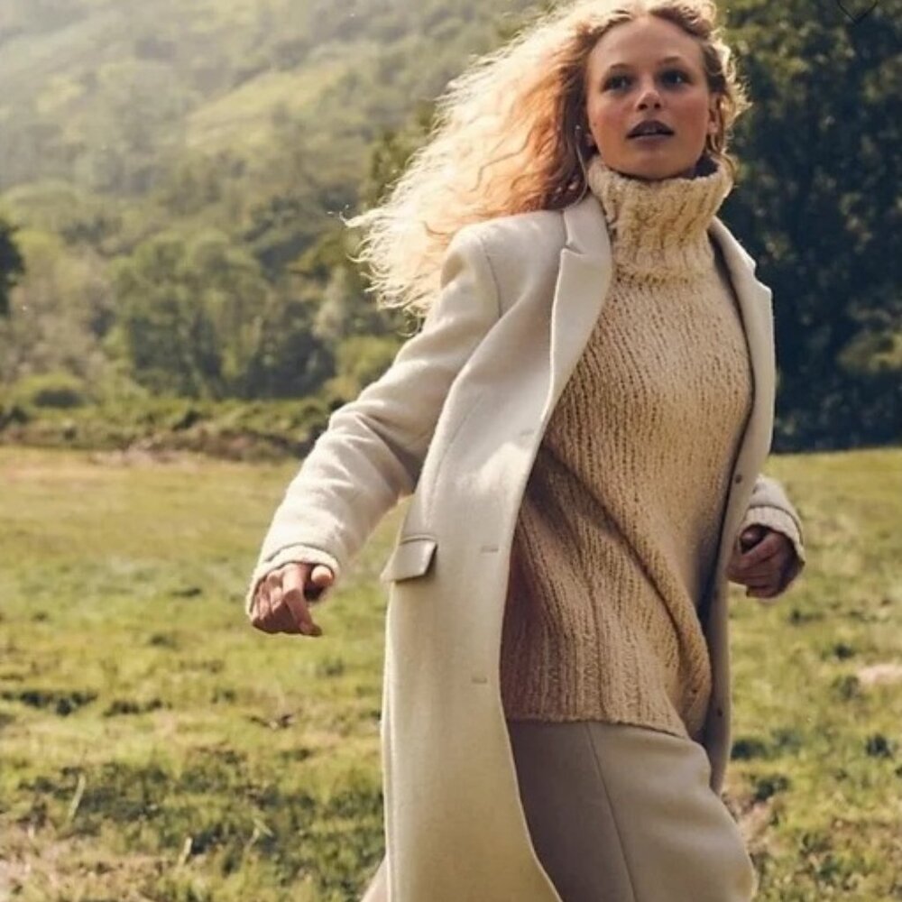 NWOT J. Crew Oversized turtleneck sweater in textured yarn, XS-S - Picture 1 of 3